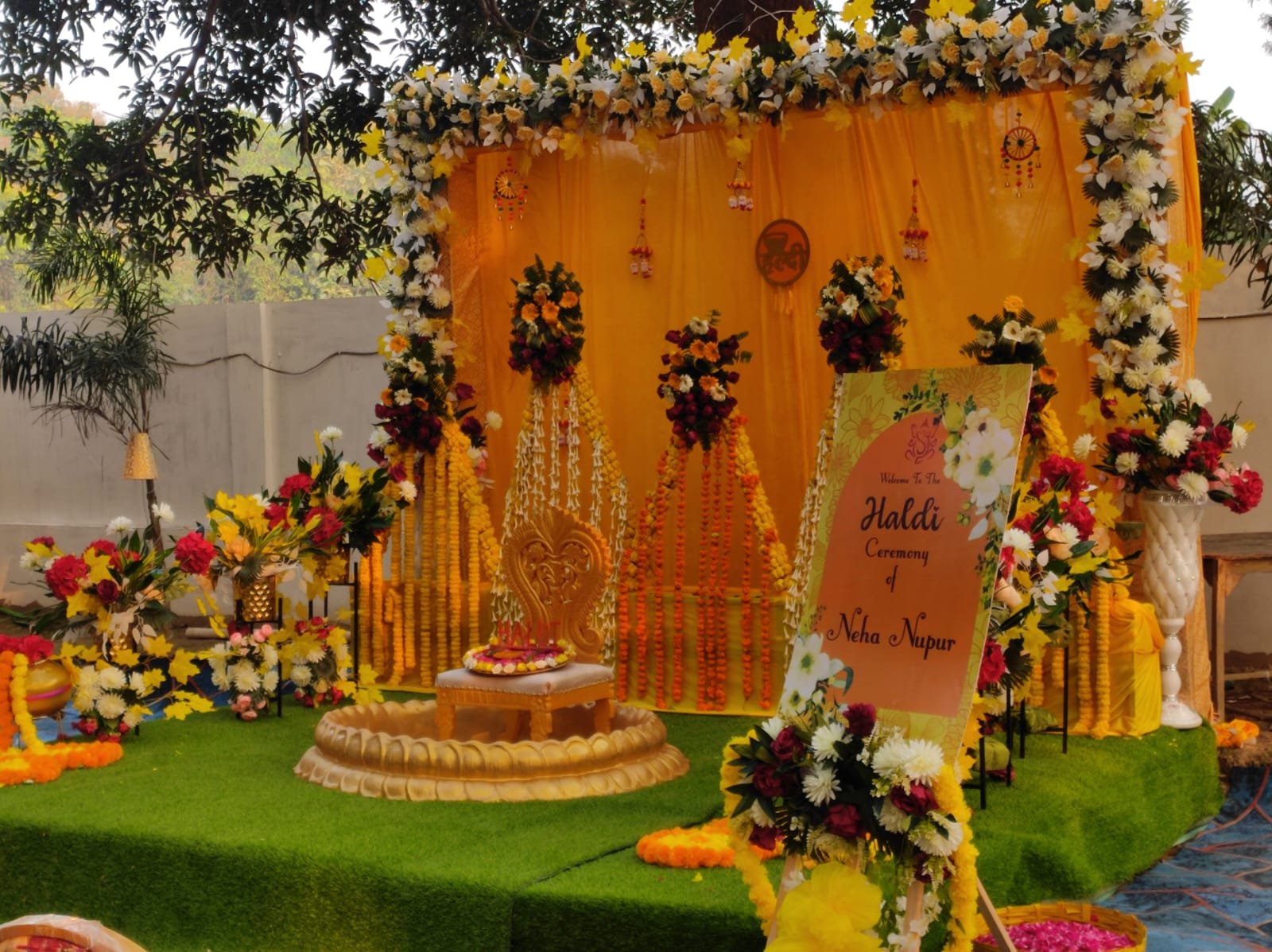 Outdoor Haldi Festivities